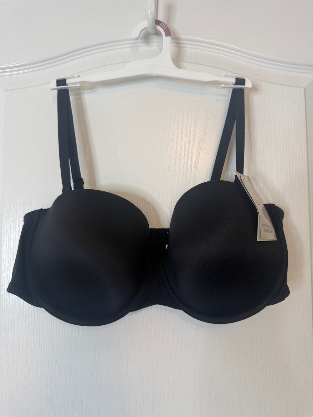 Bali Stay In Place Strapless Bra Black 42D